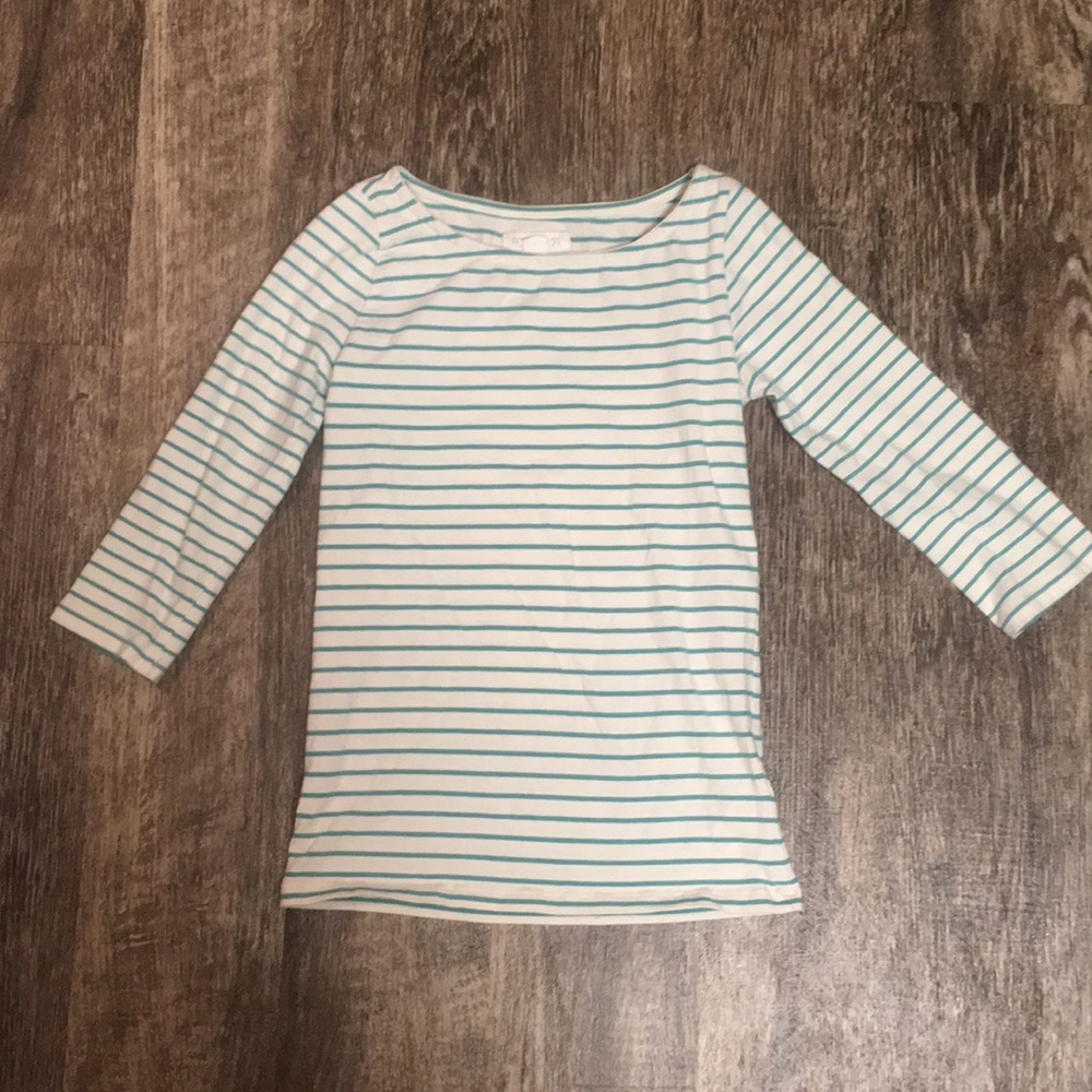 Boat neck striped shirt
